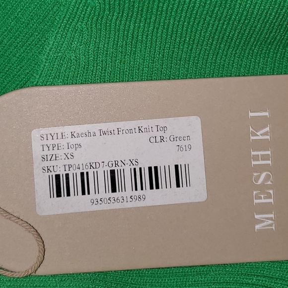 MESHKI- KAESHA Twist Front Knit Top Sz.XS & KAESHA Split Maxi Knitted Skirt Sx:S - Picture 3 of 8